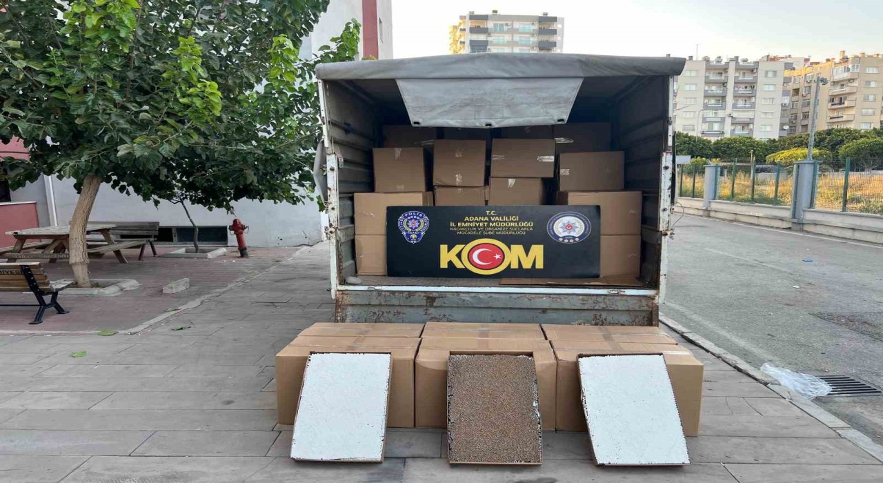 Adanada 6 milyonluk kaçak doldurulmuş sigara ele geçirildi
