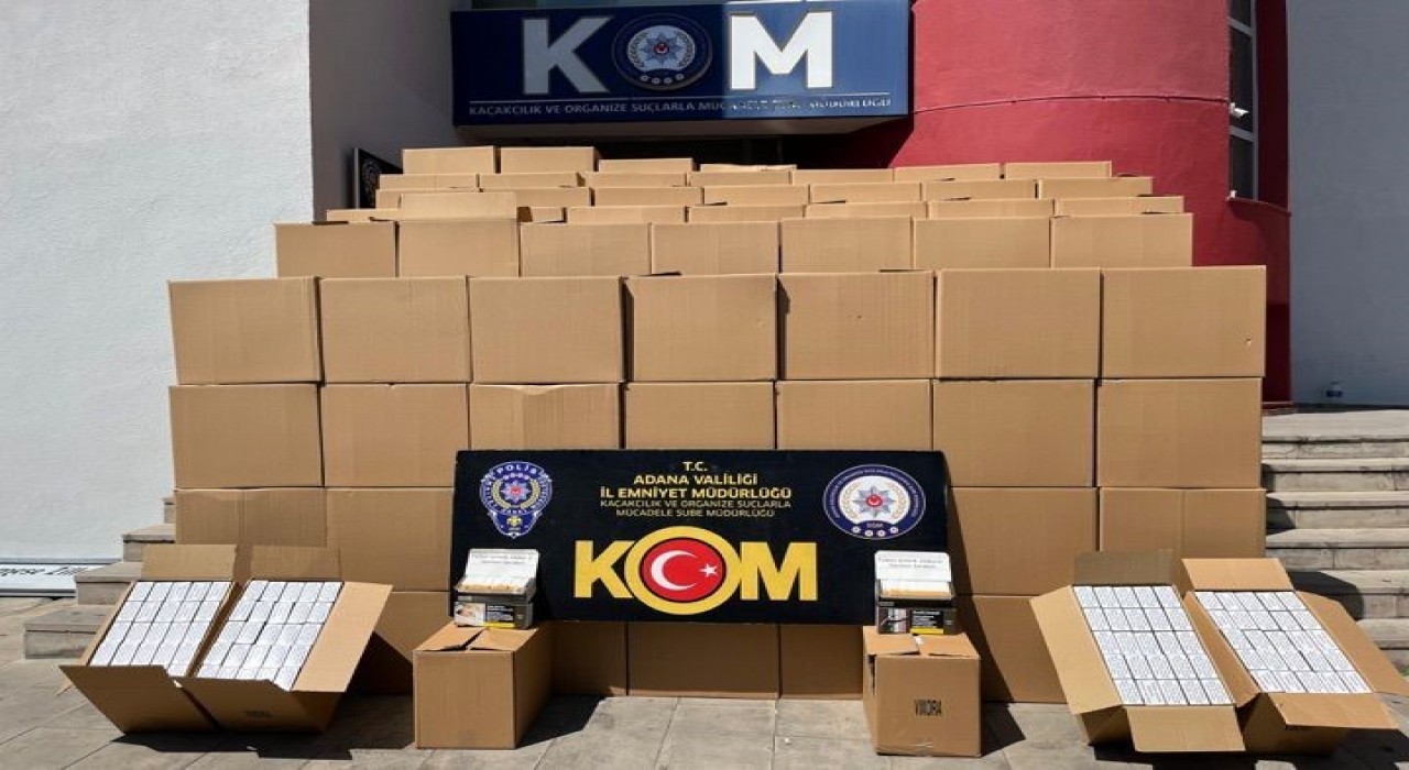 Adanada 7 milyon 910 bin adet kaçak makaron ele geçirildi