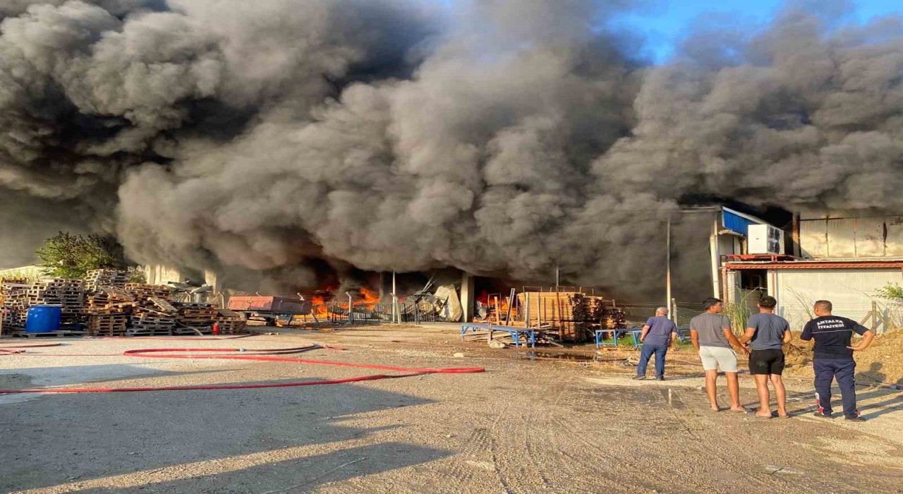 Antalyada 2 depo yangında küle döndü