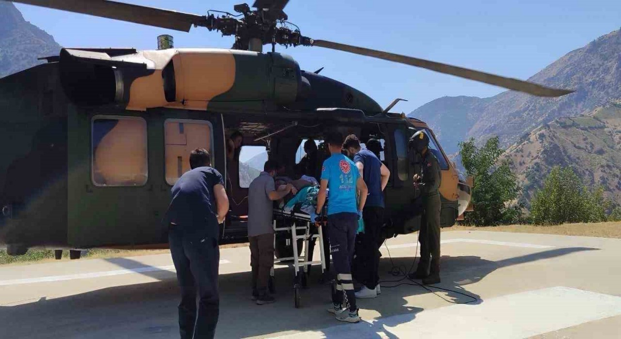 Askeri helikopter hamile kadın için havalandı