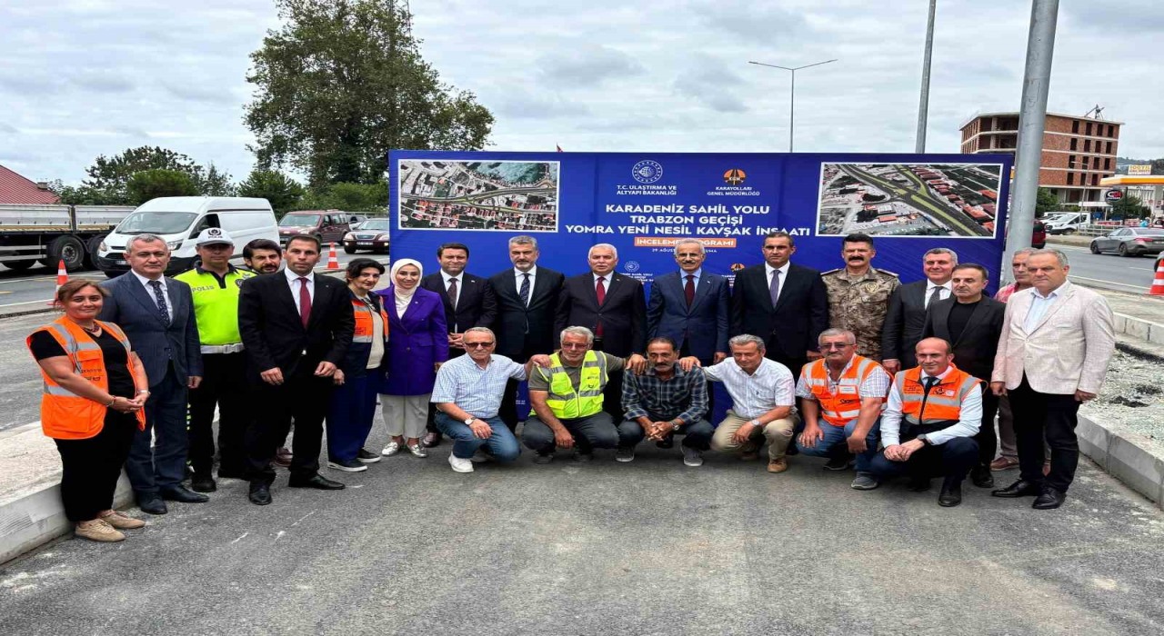 Bakan Uraloğlundan Yomra yeni nesil kavşak inşaatında inceleme