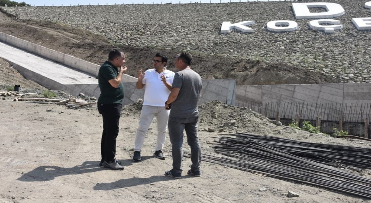 Balıkesirde Koçbayır Göletinde çalışmalar sürüyor