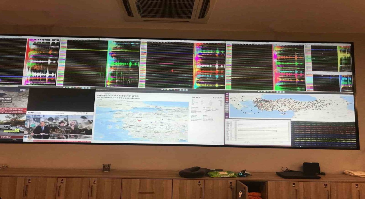 Balıkesirdeki depremin kaydedildiği anlar