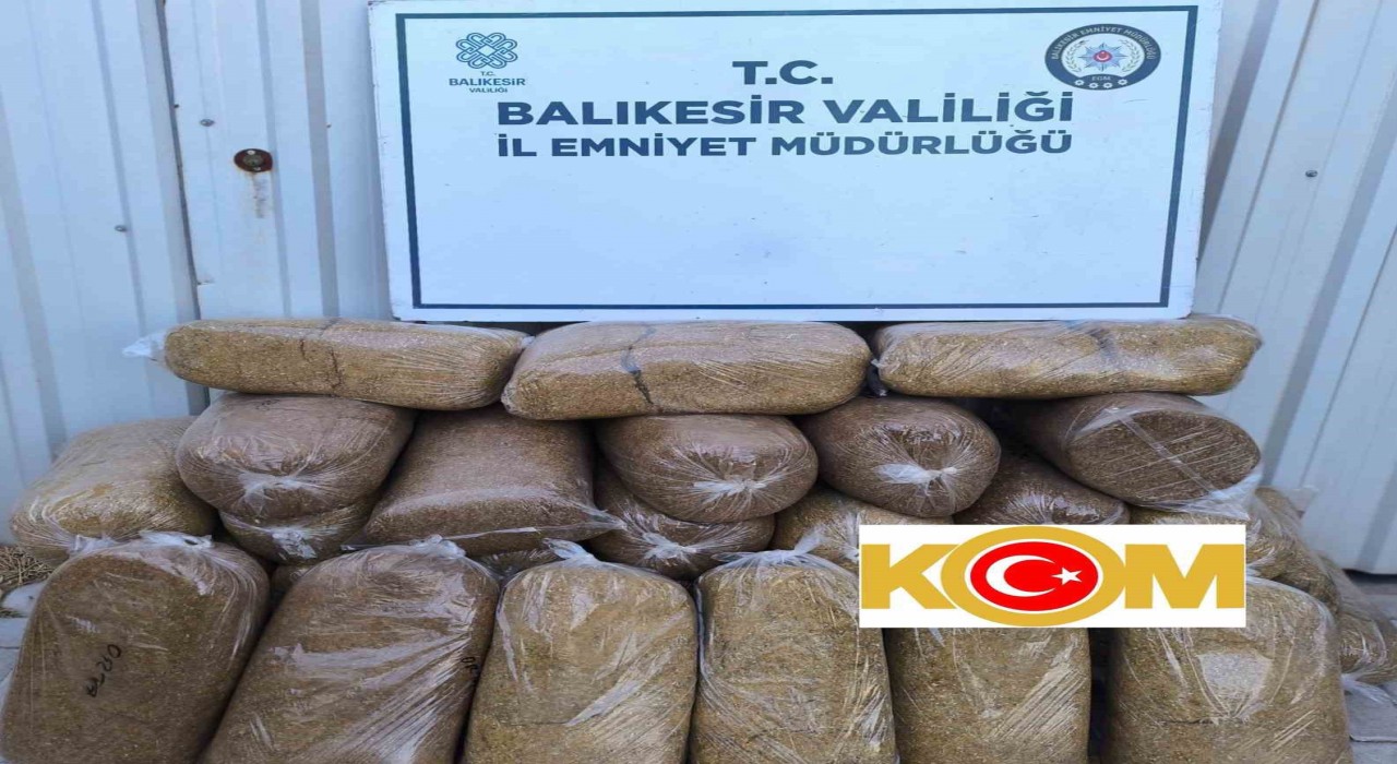 Bandırmada kaçak tütün operasyonu, 170 kilo tütün ele geçirildi