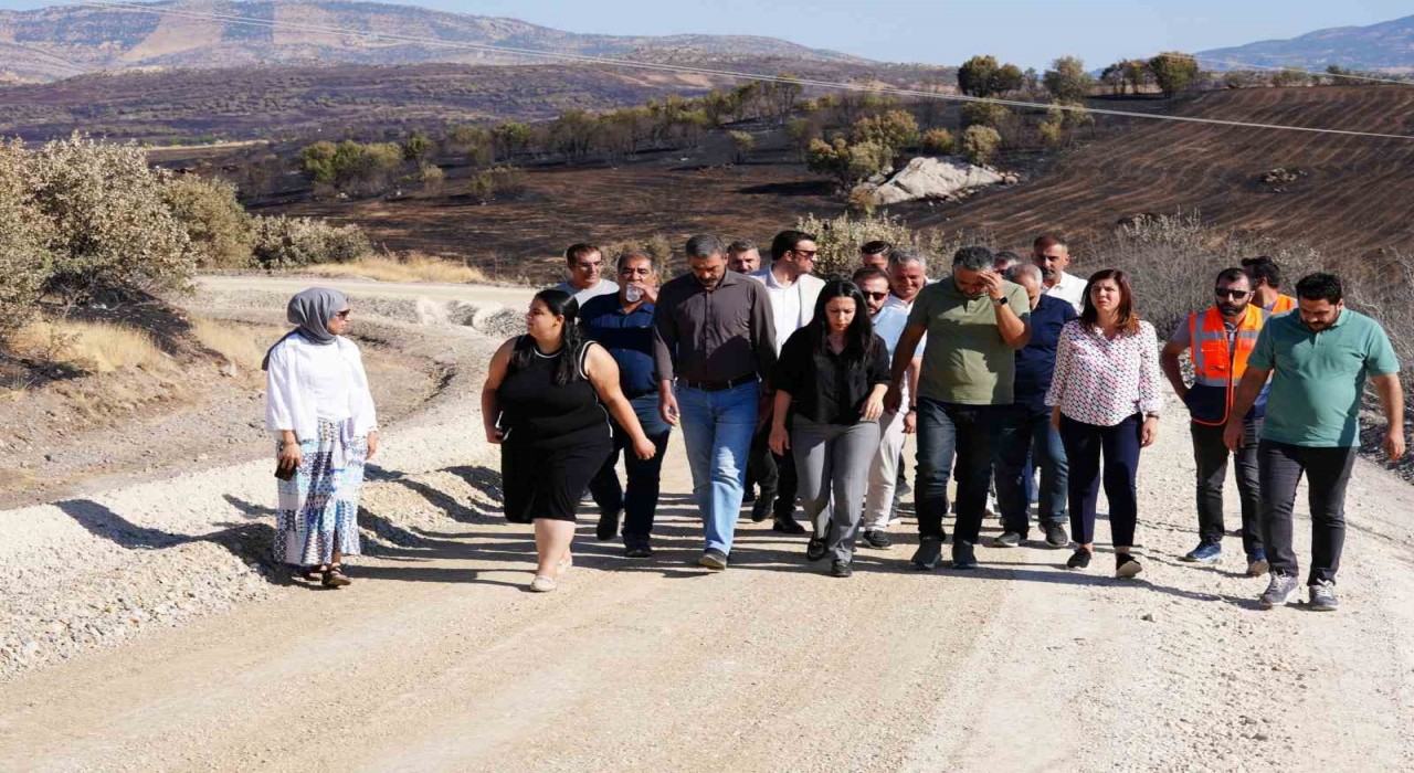 Başkan Bucak, Licedeki yol çalışmasını yerinde inceledi
