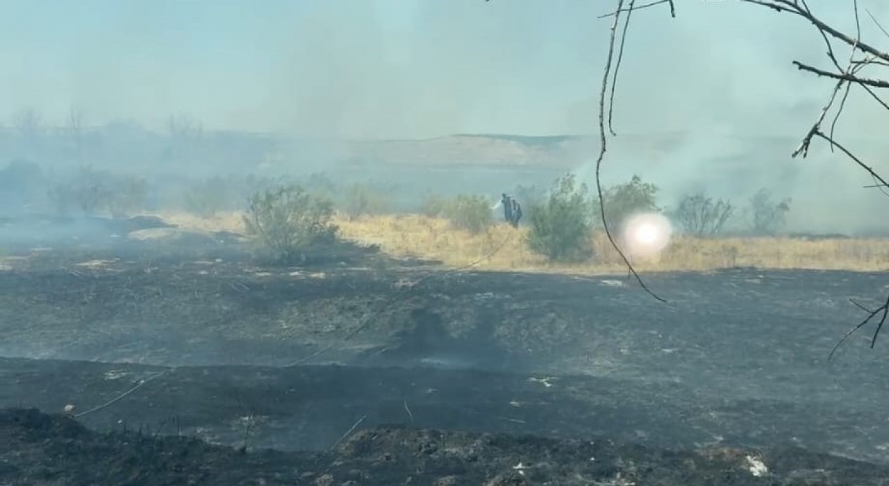 Batmanda anız yangınında 100 dönüm alan zarar gördü