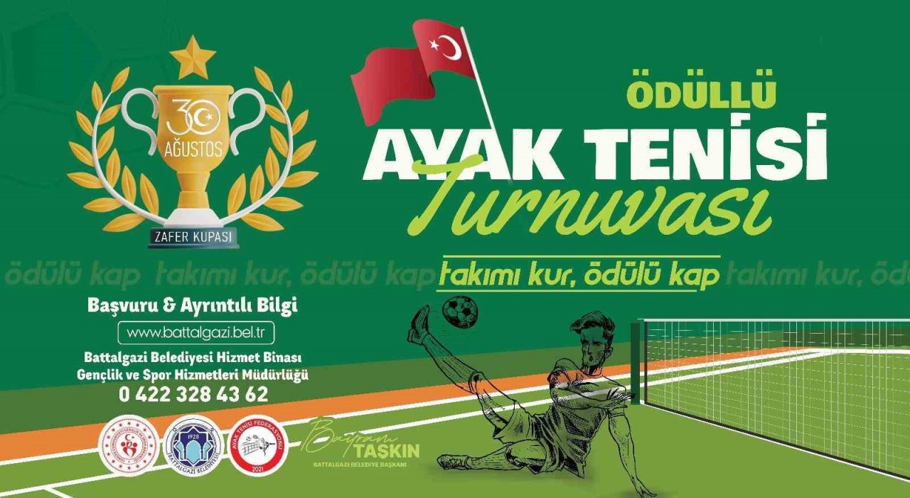 Battalgazi Belediyesinden 30 Ağustosa özel ayak tenisi turnuvası