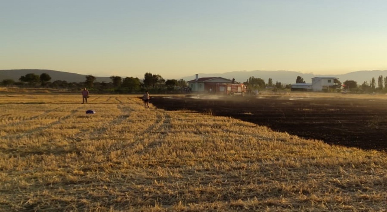 Beyşehirde anız yangınları korkuttu