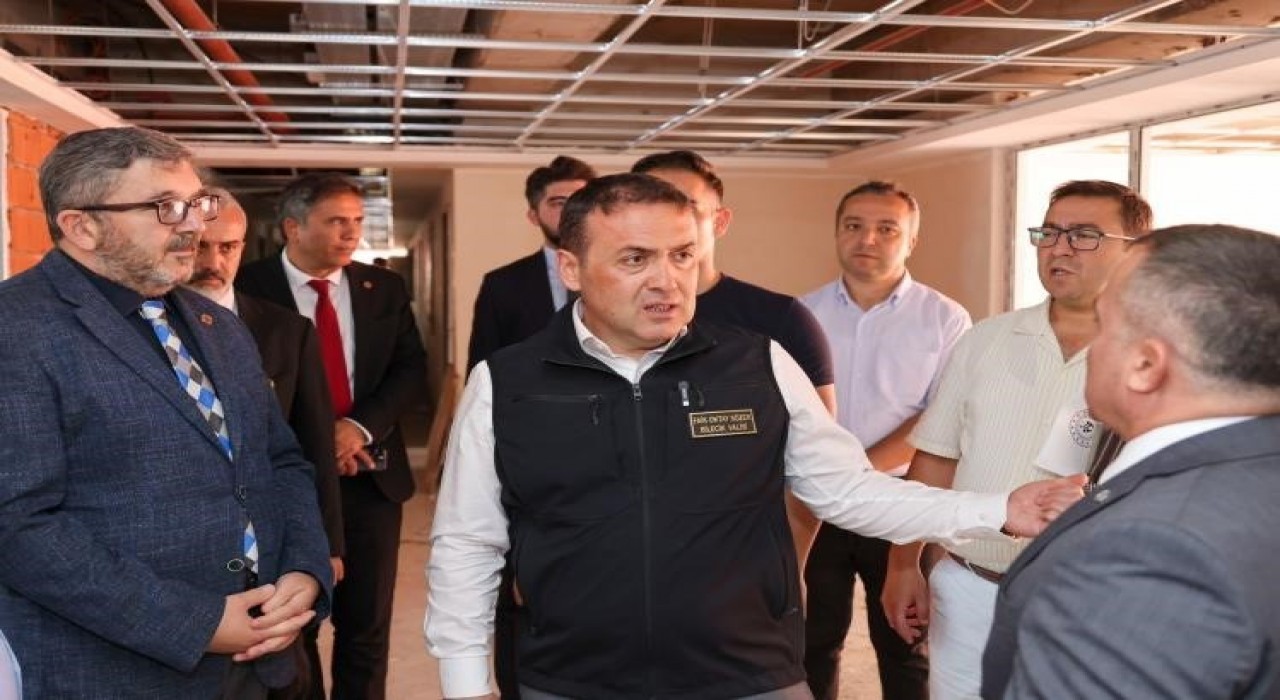 Bilecikte KYK yurt inşaatında inceleme