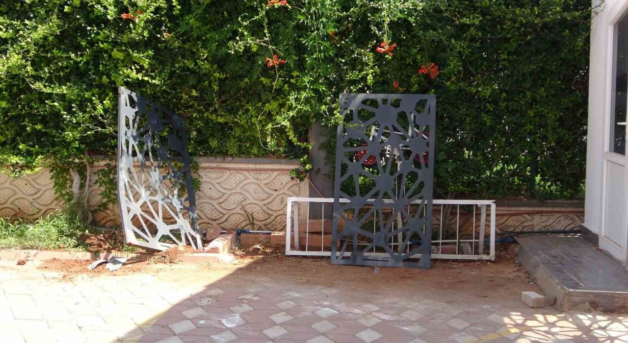 Bir anda gaza basınca kapıya çarpıp komşusunu ezdi