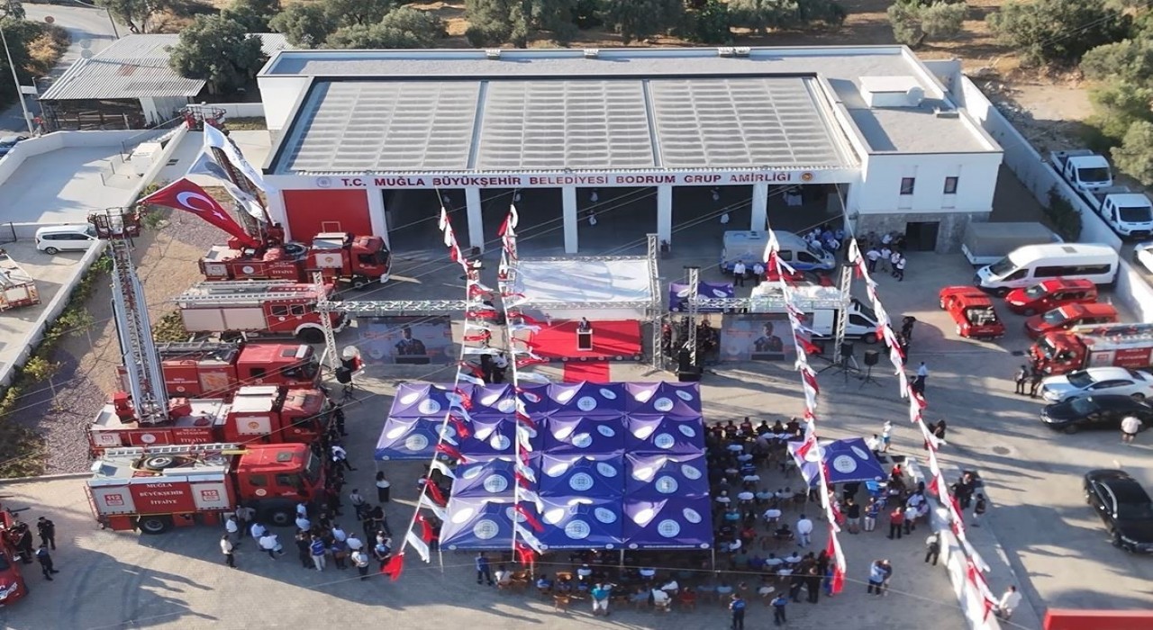 Bodrumda yeni itfaiye hizmet binası törenle açıldı