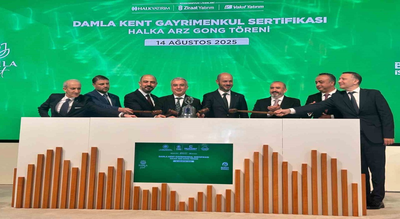 Borsa İstanbulda ‘Gong Damla Kent Projesi Gayrimenkul Sertifikası için çaldı