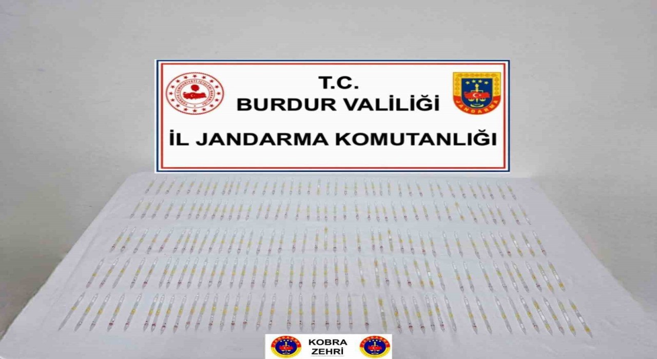 Burdurda piyasa değeri 60 milyon lira olan 201 tüp kobra zehri ele geçirildi