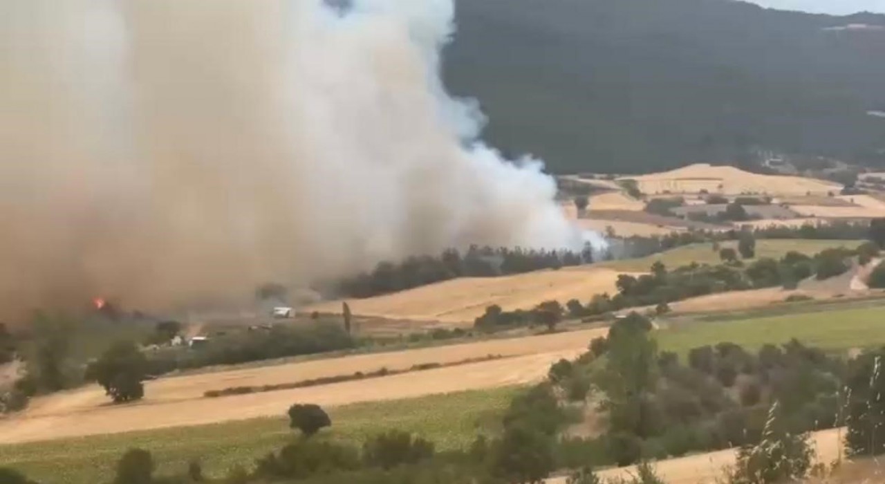 Bursada orman yangınına havadan ve karadan müdahale