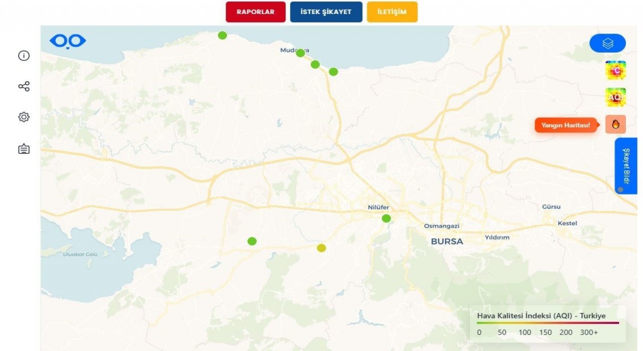Büyükşehirden yangın noktalarını anlık gösteren sistem