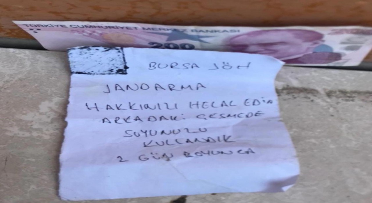 Büyükyenice Köyünde duygulandıran not