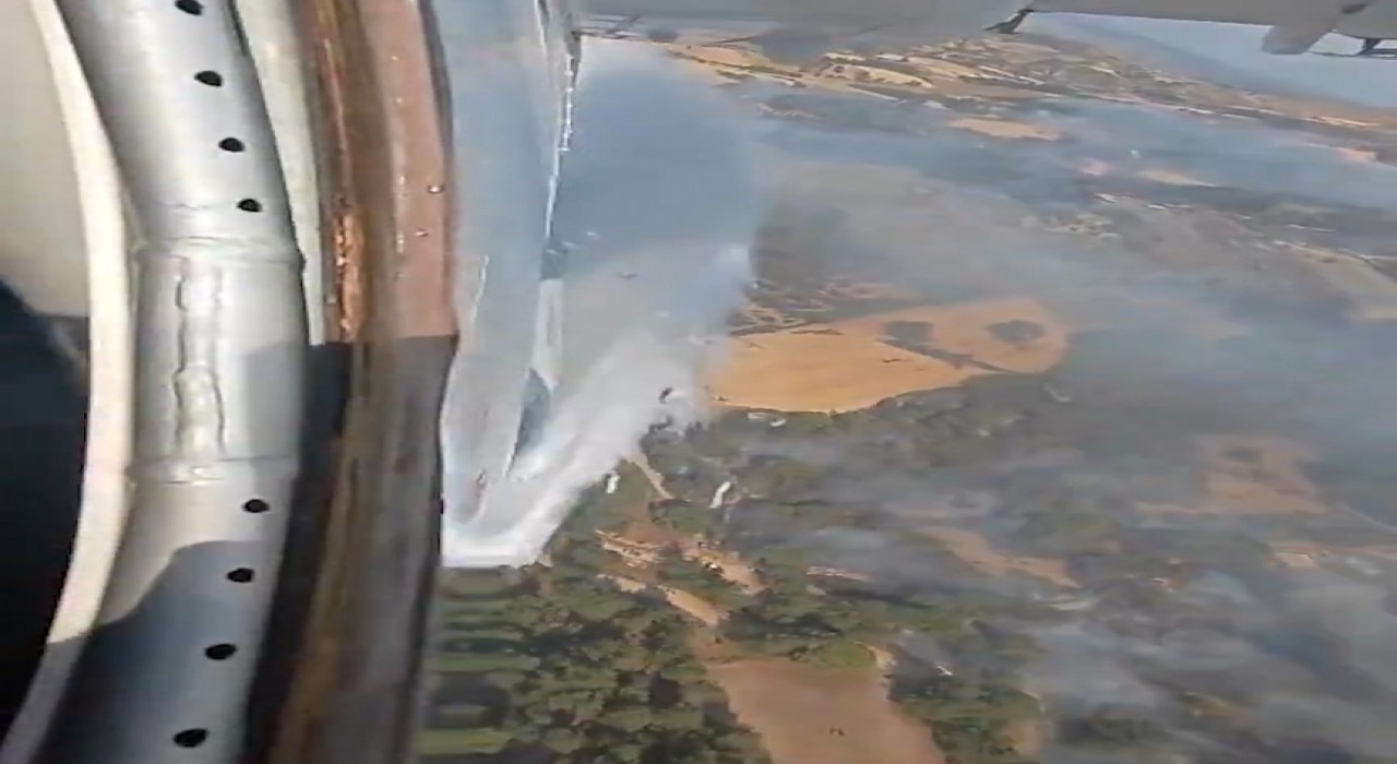 Çanakkaledeki orman yangınına müdahale havadan görüntülendi