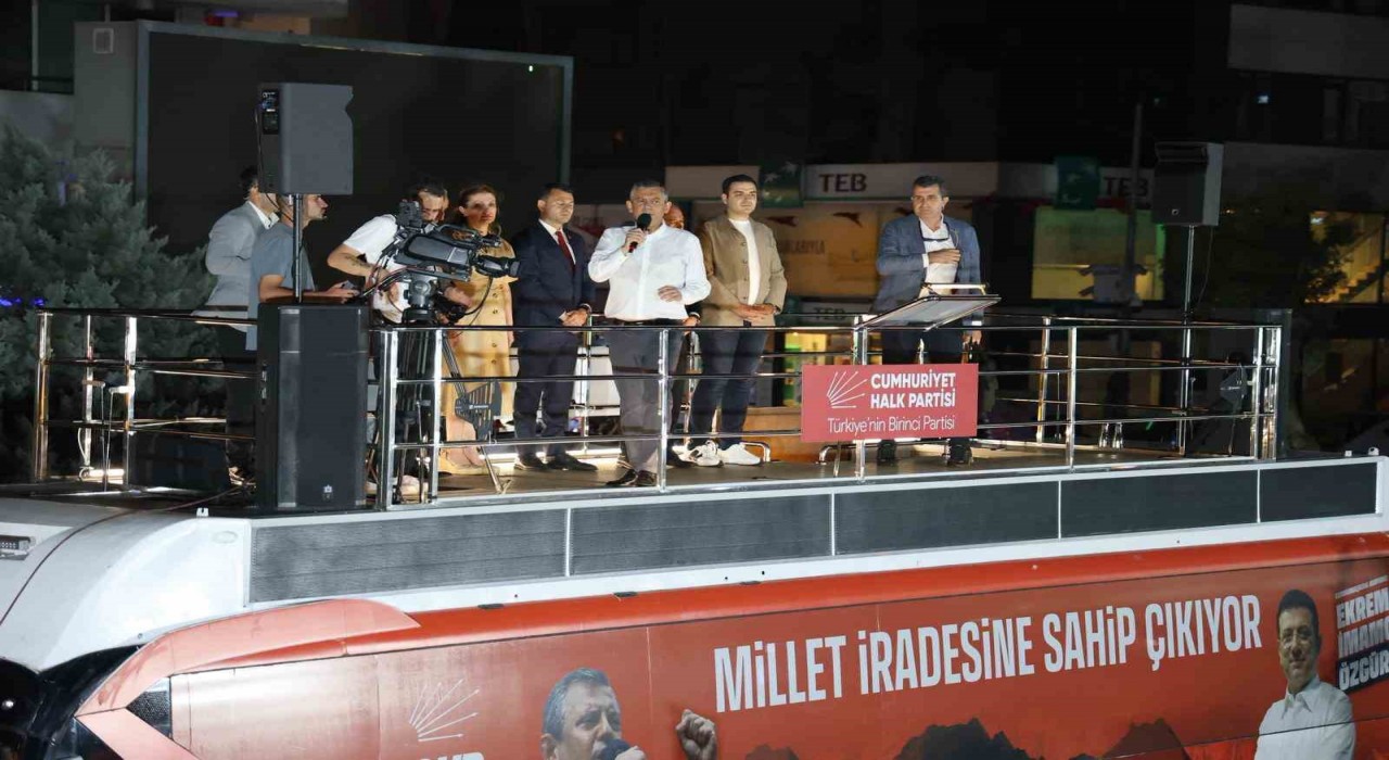 CHP Genel Başkanı Özel, Aksarayda mitinge katıldı