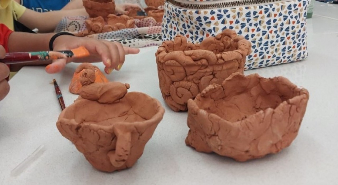 Çocuk Üniversitesinde minikler seramikle hayal güçlerini geliştirdi