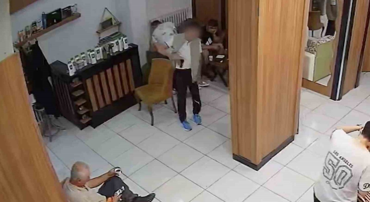 Çorumda kuaför salonundaki silahlı saldırı kamerada