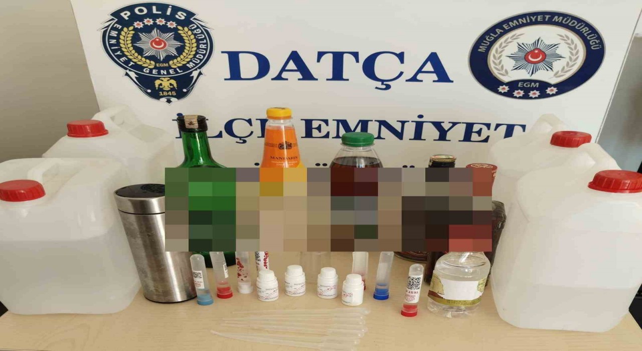 Datçada kaçak alkol operasyonu