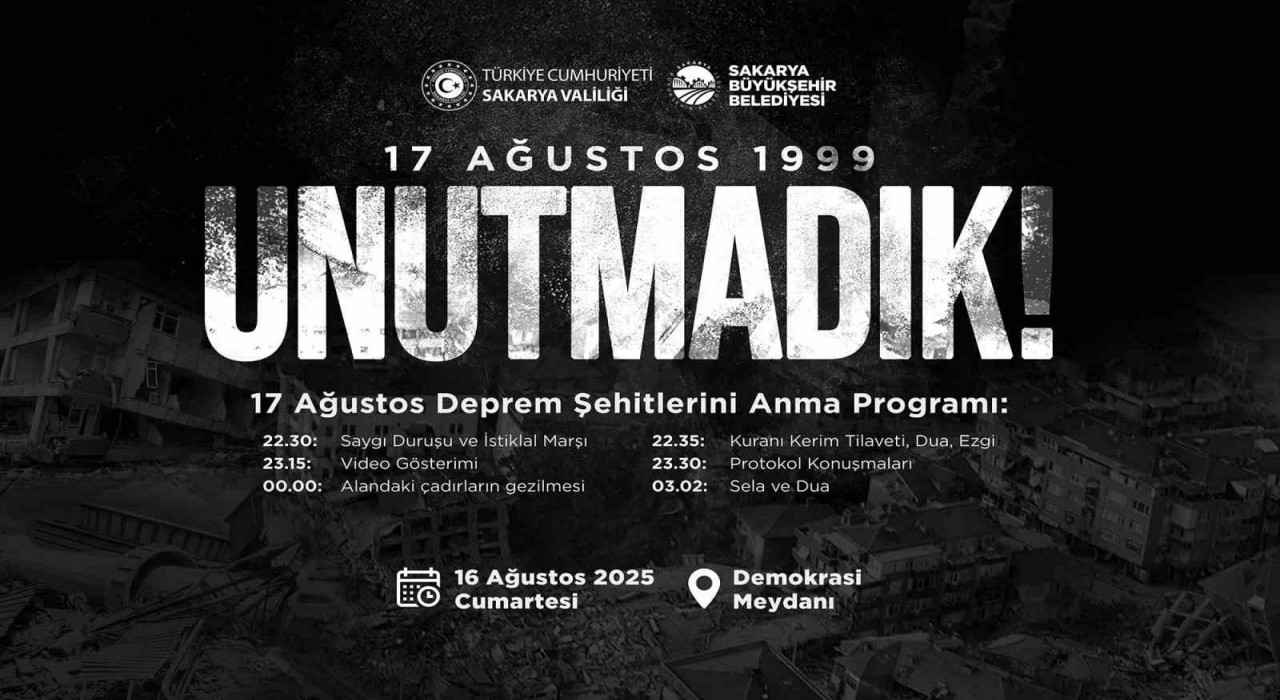 Depremin 26. yılı Demokrasi Meydanında anılacak