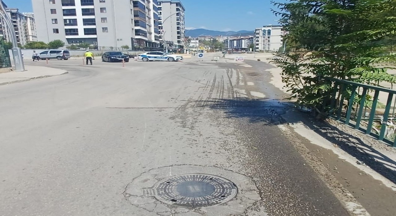 Devrilen motosikletin sürücüsü yaralandı