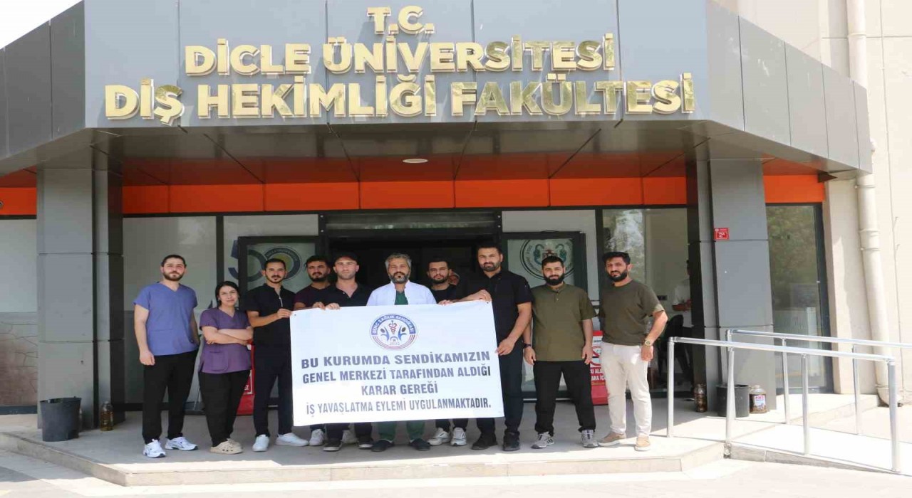 Dicle Üniversitesi Diş Hekimliği Fakültesinde iş bırakma eylemi