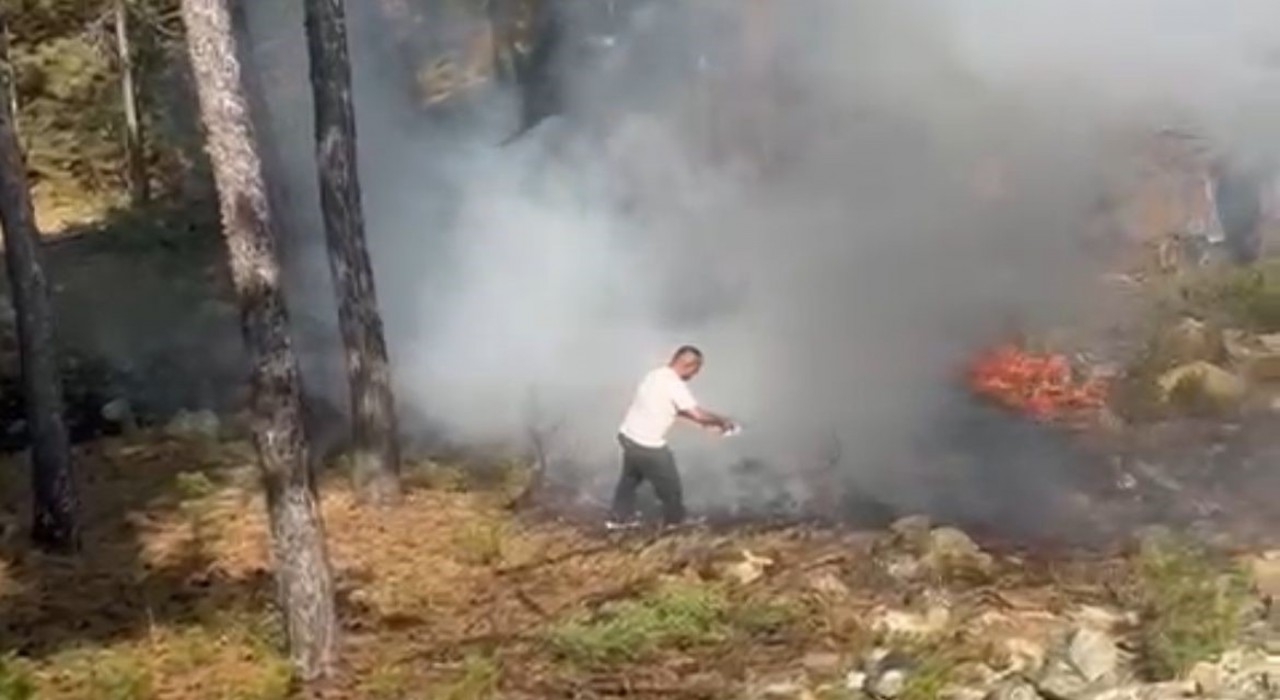 Duyarlı vatandaşlar sayesinde yangının büyümesini önlendi