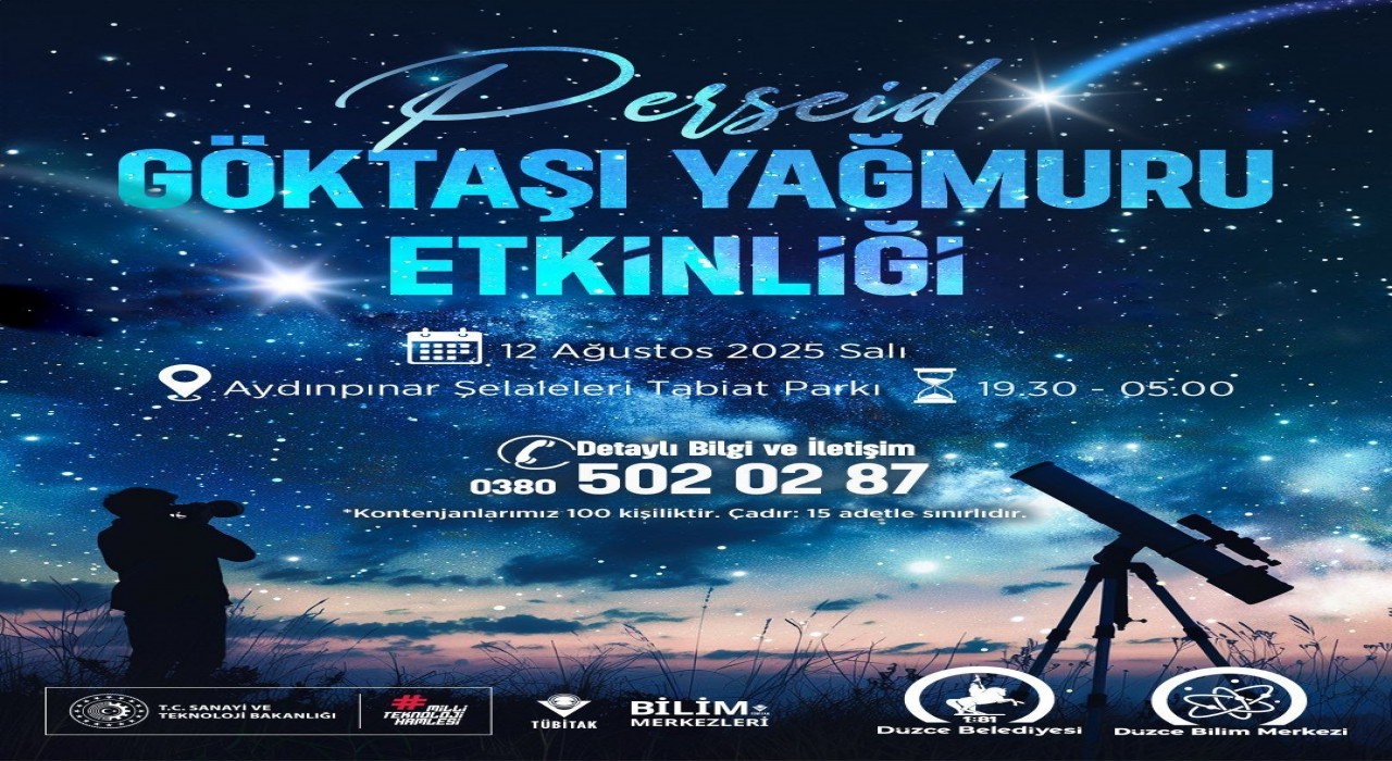 Düzce Belediyesinden meteor yağmuruna özel etkinlik