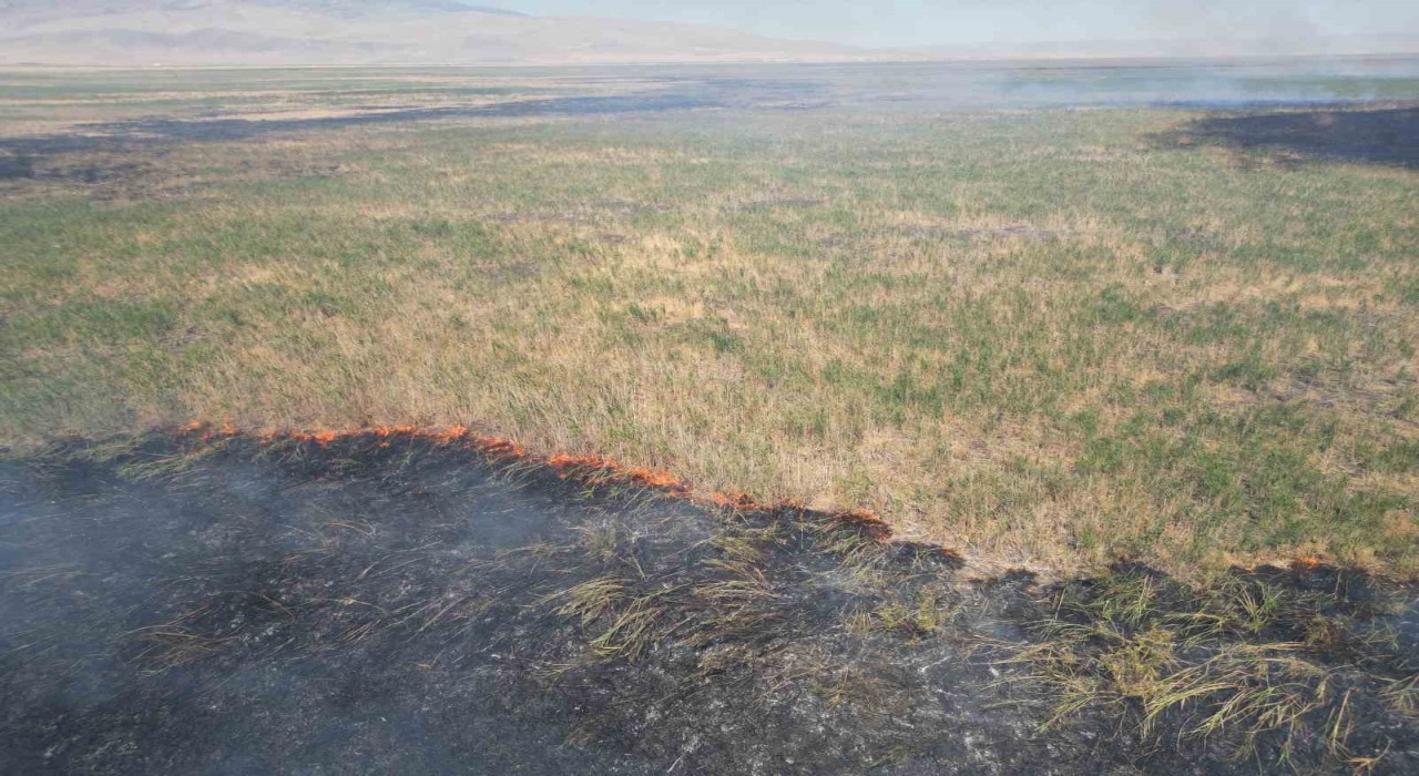 Eber Gölünde 2 gün içerisinde 2nci yangın