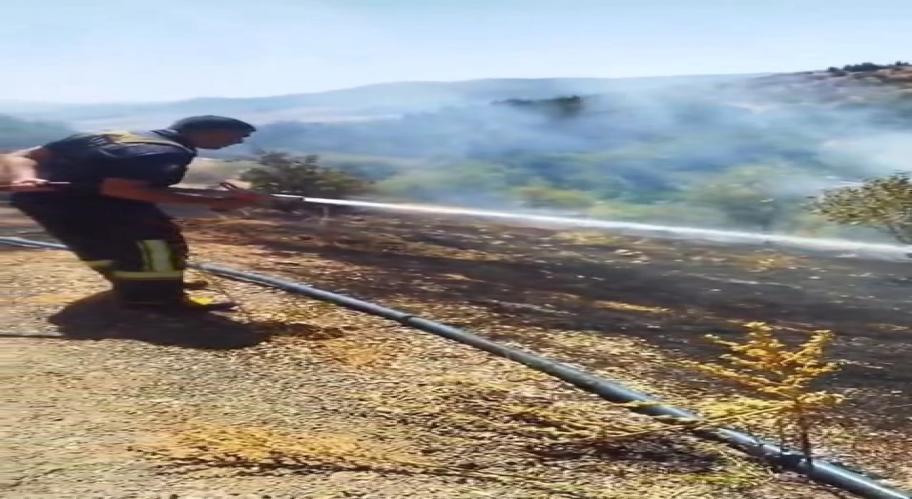 Elazığda bahçe yangını söndürüldü