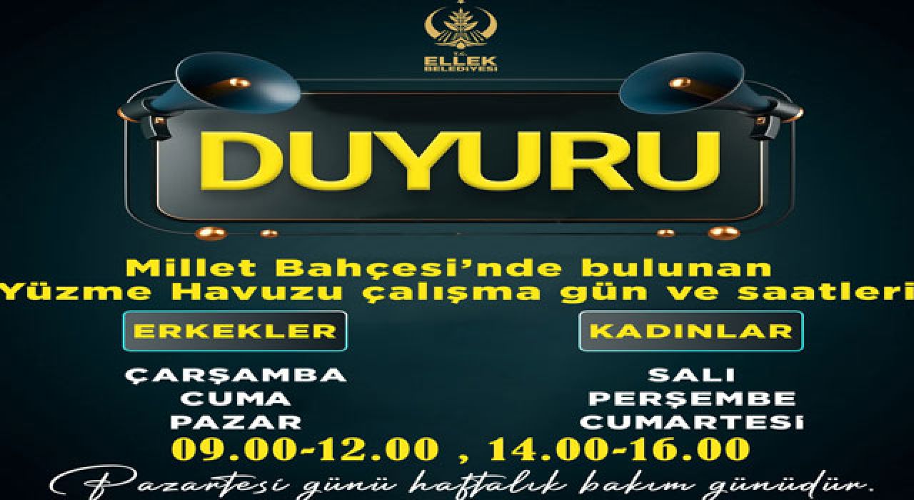 Ellek Beldesi’nde Millet Bahçesi Yüzme Havuzu Yaz Sezonuna Açıldı