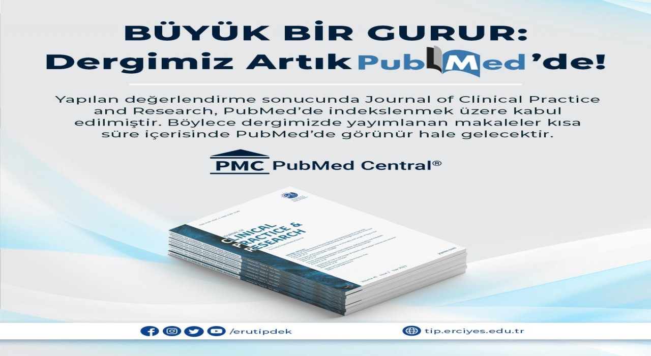 Erciyes Üniversitesinin Tıp Dergisi dünya bilim sahnesinde