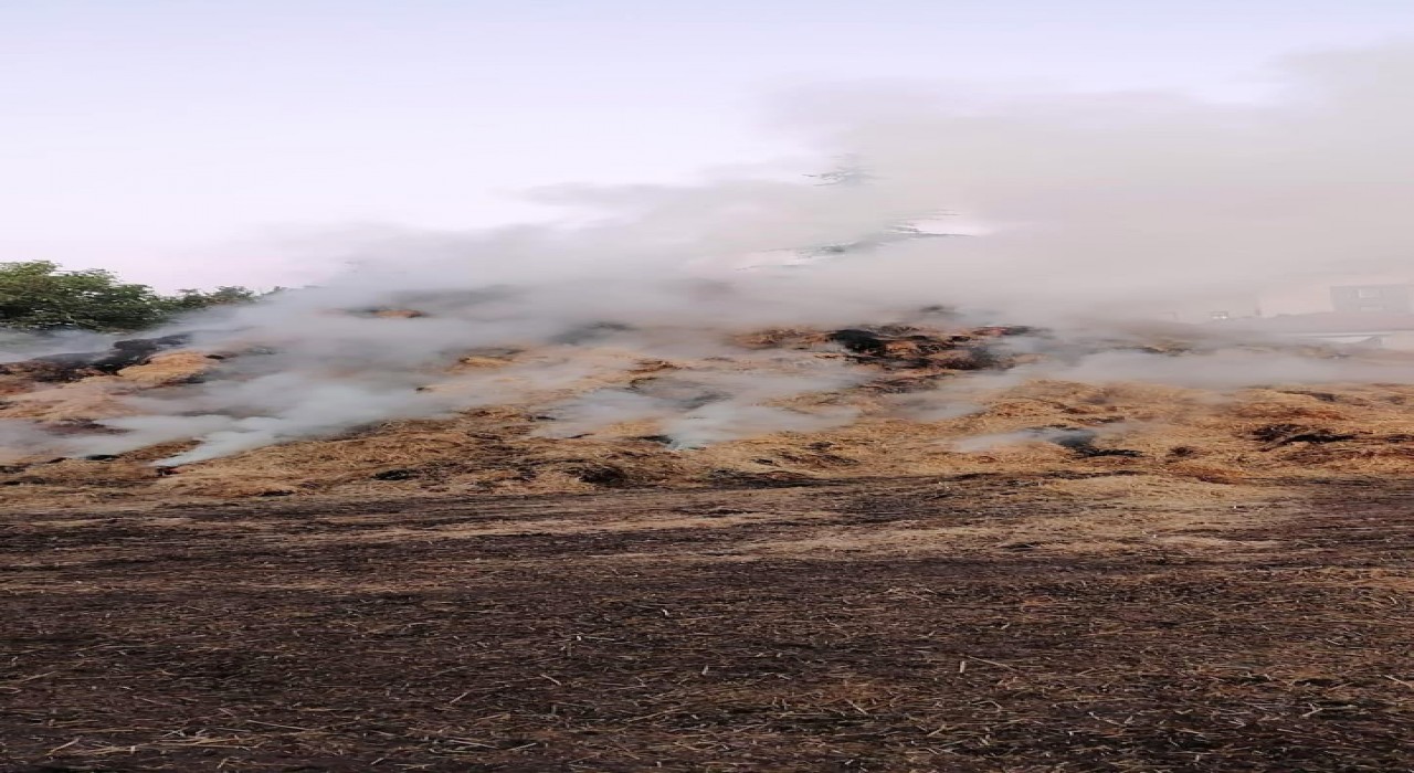 Ereğlide saman balyası yangını