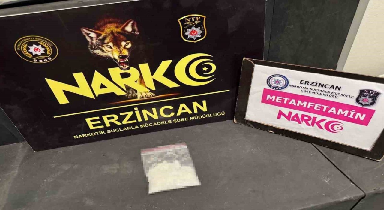 Erzincanda 27,84 gram metamfetamin ele geçirildi, 1 kişi tutuklandı
