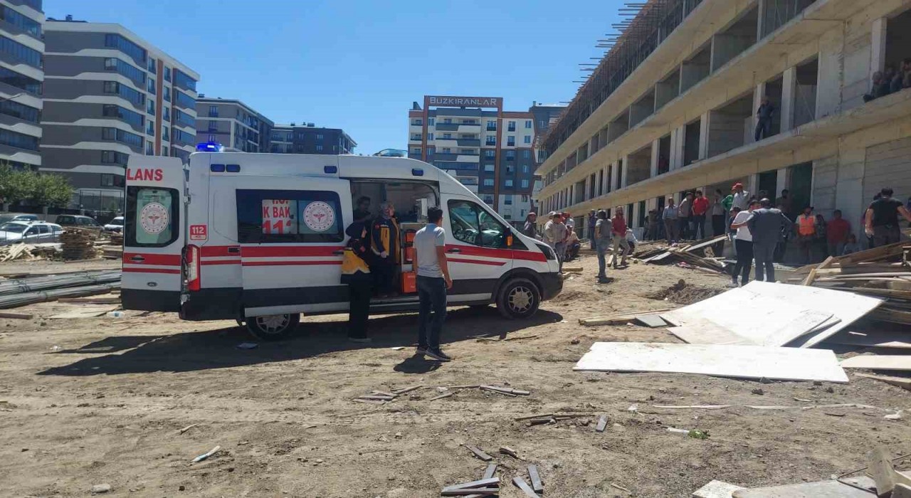 Erzurumda inşaattan düşen işçi hayatını kaybetti