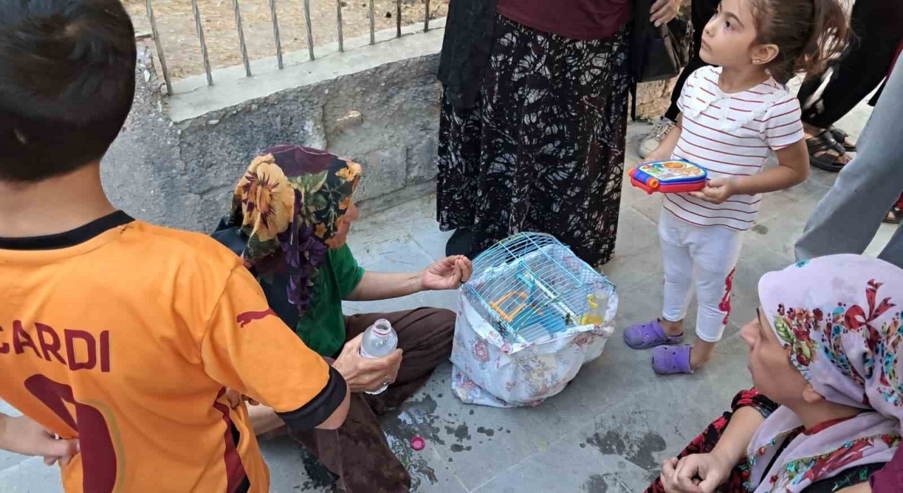 Evinde yangın çıkan kadın, can yoldaşını ölüme terk etmedi