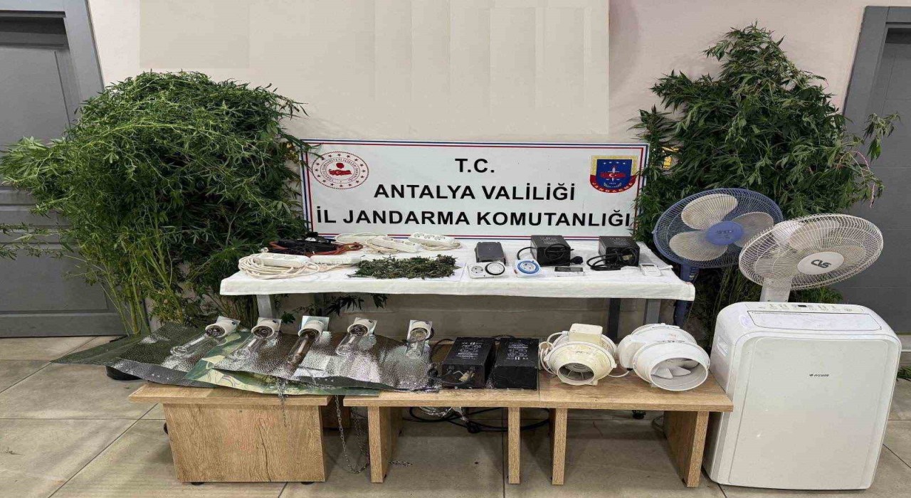 Evini uyuşturucu serasına çevirdi, kaçamadı