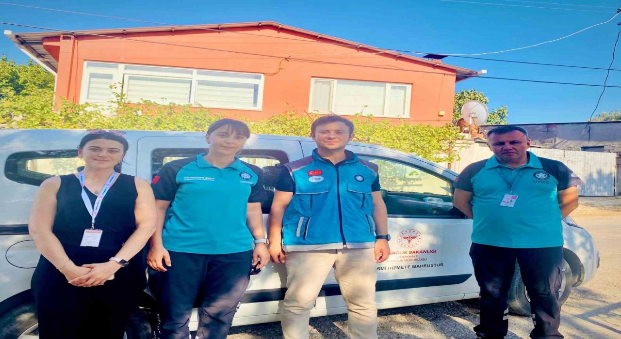 Ezinede çıkan orman yangının ardından sağlık taraması yapıldı