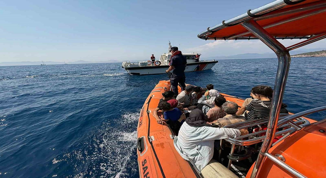 Fethiyede 37 düzensiz göçmen kurtarıldı