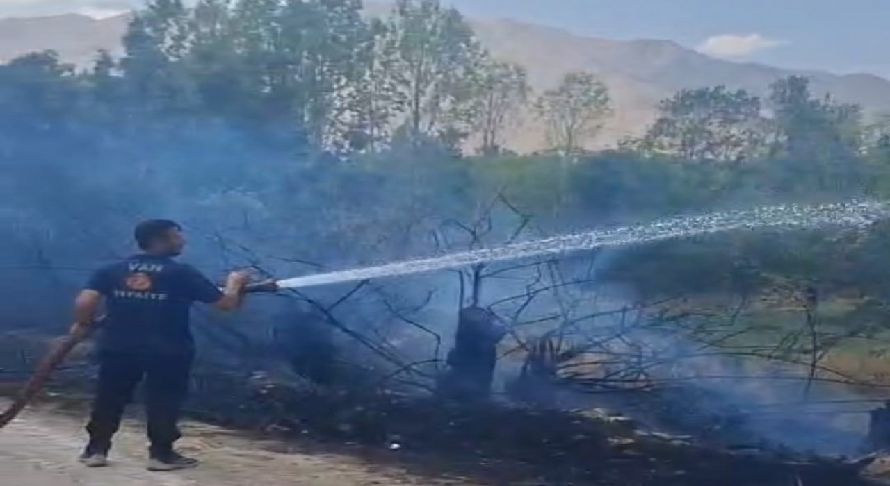 Gevaşta bahçe yangını korkuttu