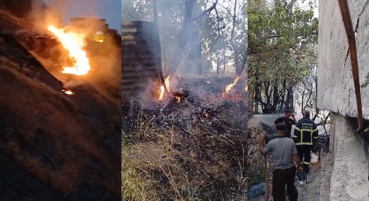 Hakkaride çıkan yangınlara zamanında müdahale