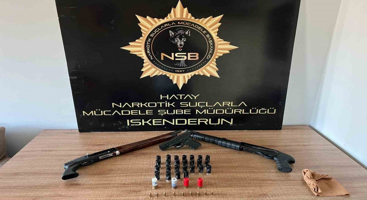 Hatayda uyuşturucu operasyonunda silah ve mühimmat ele geçirildi