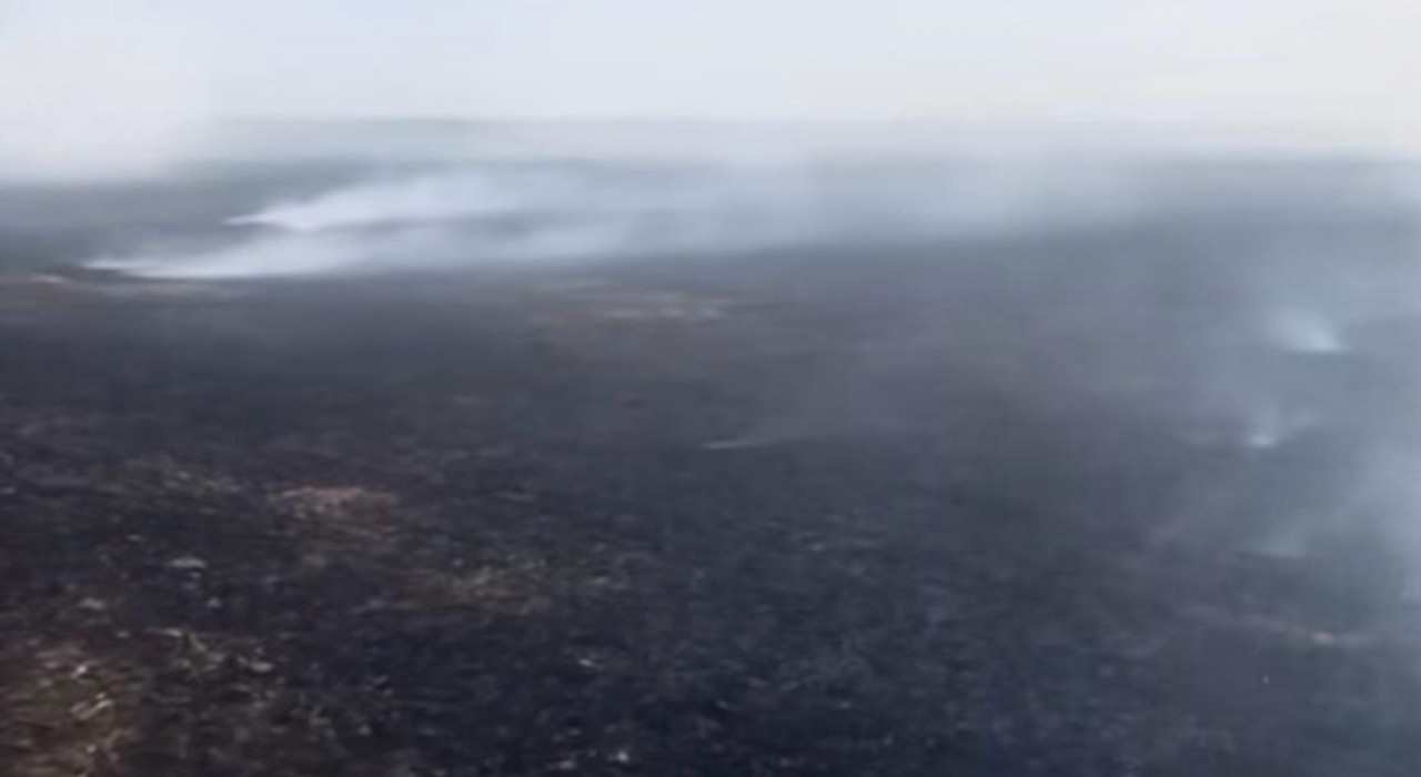 Hayraboluda anız yangını kontrol altına alındı