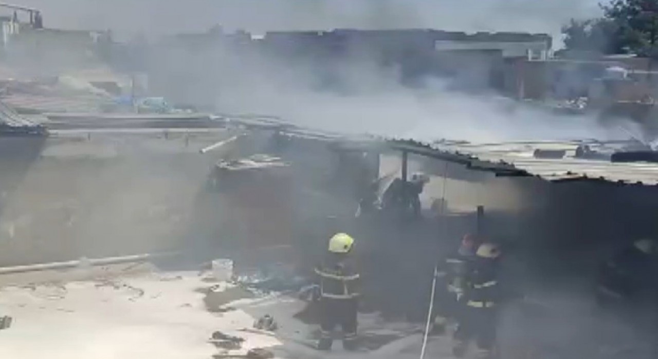 Kahramanmaraşta iş yeri yangını