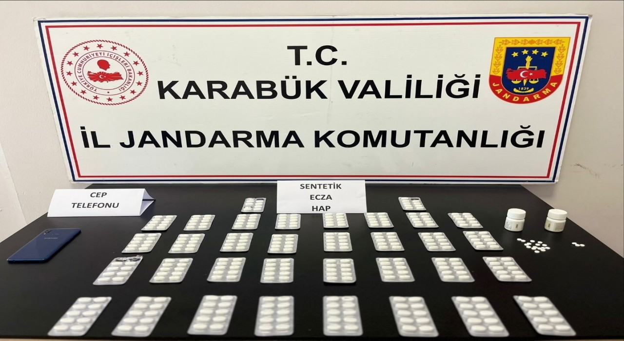 Karabükte 353 adet sentetik ecza hap ele geçirildi