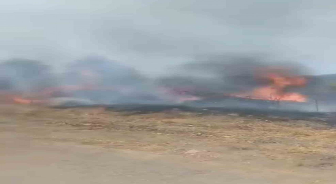 Karabükte otluk alanda çıkan yangın korkuttu