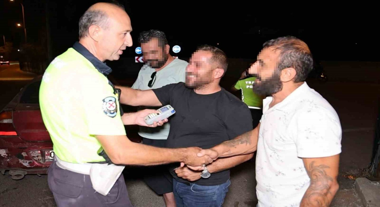 Karadenizli alkollü sürücünün 0.50 promil sevinci kamerada