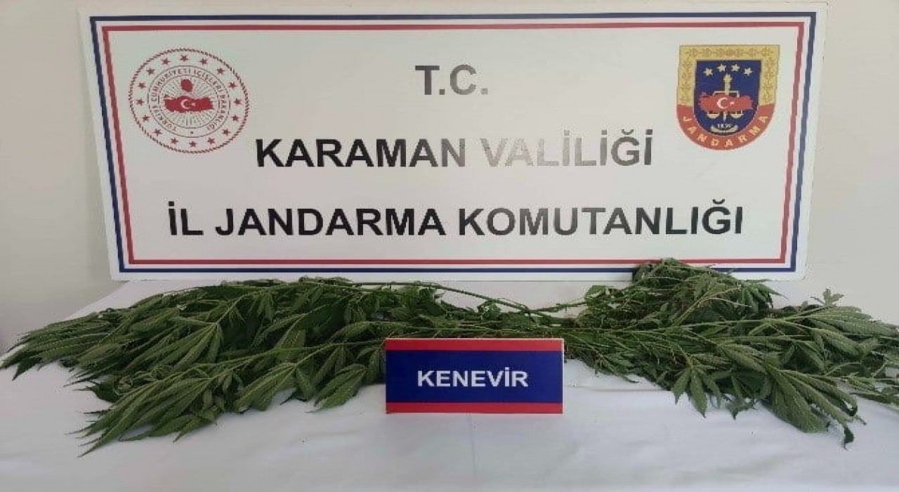Karamanda tarih eser ile kenevir ele geçirildi